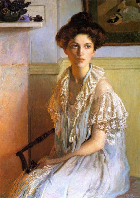 Lilla_Cabot_Perry,_1910_-_Lady_with_a_Bowl_of_Violets